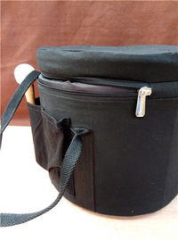 Funda de transporte acolchada negra de algodón puro para cuencos cantores de cristal de cuarzo, fabricada en China. Fácil de transportar.