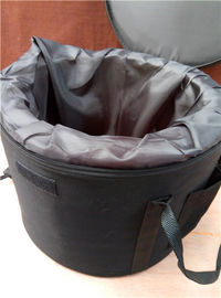 Casco de algodón 100% negro con almohadilla para cuencos de canto de cristal de cuarzo fabricados en China fáciles de llevar