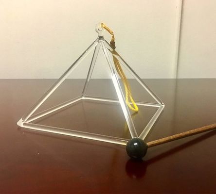 Perfect sound quartz singing pyramids comes with crystal striker